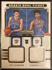 Chet Holmgren, Ousmane Dieng #RT2-OKC Basketball Cards 2022 Panini Contenders Rookie Ticket Dual Swatches Prices