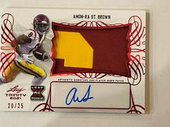 Amon Ra St. Brown [Red] Football Cards 2021 Leaf Trinity Patch Autographs Prices