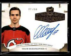 Yegor Sharangovich '1, 14, 2021' [Black Autograph] Hockey Cards 2020 Upper Deck The Cup Rookie Class of 2021 Prices