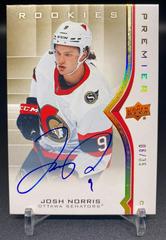 Josh Norris [Gold Spectrum Autograph] Hockey Cards 2020 Upper Deck Premier Prices