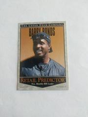 Barry Bonds #R43 Baseball Cards 1996 Upper Deck Retail Predictor Prices