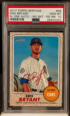 Kris Bryant [Red Ink] #KB Baseball Cards 2017 Topps Heritage Real One Autographs Prices