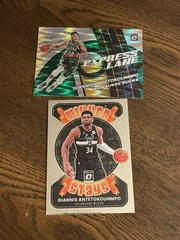 Giannis Antetokounmpo [Green Shock] #3 Basketball Cards 2021 Panini Donruss Optic Express Lane Prices