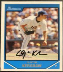Clayton Kershaw Baseball Cards 2007 Bowman Draft Picks & Prospects Prices