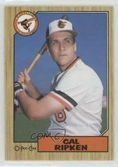 Cal Ripken Jr. #312 Baseball Cards 1987 O Pee Chee Prices