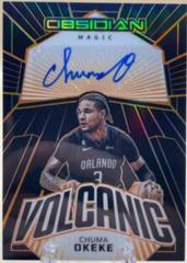 Chuma Okeke [Orange] Basketball Cards 2021 Panini Obsidian Volcanic Signatures Prices