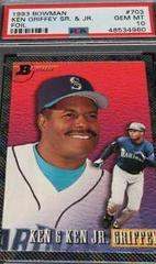 Ken Griffey Jr., Ken Griffey Sr. [Foil] #703 Baseball Cards 1993 Bowman Prices