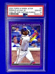 Ronald Acuna Jr. [Purple] #2 Baseball Cards 2022 Topps X Derek Jeter Prices