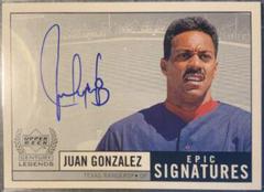 Juan Gonzalez #JG Baseball Cards 1999 Upper Deck Century Legends Epic Signatures Prices