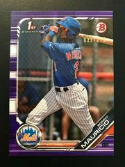 Ronny Mauricio [Purple] Baseball Cards 2019 Bowman Prospects Prices
