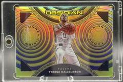 Tyrese Haliburton [Yellow Flood] #10 Basketball Cards 2022 Panini Obsidian Tunnel Vision Prices
