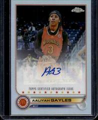 Aaliyah Gayles #CA-AG Basketball Cards 2022 Topps Chrome McDonald's All-American Autographs Prices