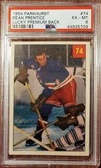 Dean Prentice [Lucky Premium Back] #74 Hockey Cards 1954 Parkhurst Prices