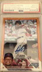 Oscar Gonzalez [Orange Wave] #RA-OG Baseball Cards 2023 Topps Chrome Rookie Autographs Prices