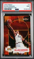 Allen Iverson [Gold Refractor] #11 Basketball Cards 2000 Finest Prices