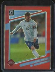Lionel Messi [Optic Red] Soccer Cards 2021 Panini Donruss Road to Qatar Prices