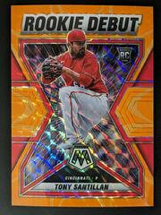 Tony Santillan [Orange Fluorescent] #RD-2 Baseball Cards 2022 Panini Mosaic Rookie Debut Prices