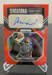 Amen Thompson [Red] #SS-AME Basketball Cards 2023 Panini Prizm Draft Picks Sensational Signatures Prices