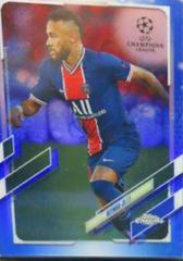 Neymar Jr [Blue Bubbles] Soccer Cards 2020 Topps Chrome UEFA Champions League Prices