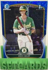Zack Gelof [Blue Shimmer] #BCP-1 Baseball Cards 2023 Bowman Chrome Prospects Prices