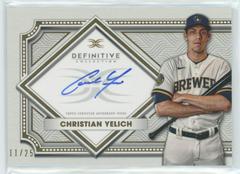 Christian Yelich Baseball Cards 2022 Topps Definitive Autograph Collection Prices