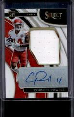 Cornell Powell [White] Football Cards 2021 Panini Select Jumbo Rookie Signature Swatches Prices