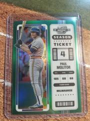 Paul Molitor [Green] #1 Baseball Cards 2023 Panini Chronicles Contenders Optic Prices