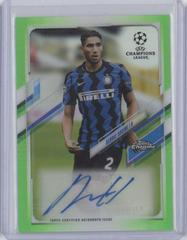 Achraf Hakimi [Neon Green Refractor] Soccer Cards 2020 Topps Chrome UEFA Champions League Autographs Prices