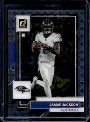 Lamar Jackson [Gold] #3 Football Cards 2022 Panini Clearly Donruss Prices