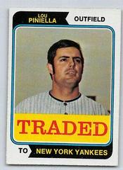 Lou Piniella Baseball Cards 1974 Topps Traded Prices