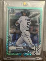 Wander Franco [Aqua Shimmer Refractor] #BCP-57 Baseball Cards 2021 Bowman Chrome Prospects Prices
