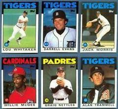 Lou Whitaker #20 Baseball Cards 1986 Topps Tiffany Prices