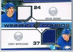 Dylan Cozens, Casey Mittelstadt Hockey Cards 2021 SPx Winning Combos Prices