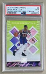 Deandre Ayton [Green] Basketball Cards 2018 Panini Status Rookie Credentials Prices