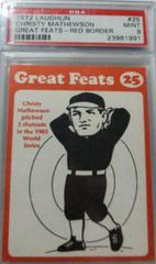 Christy Mathewson [Red Border] #25 Baseball Cards 1972 Laughlin Great Feats Prices