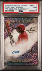 Cristhian Vaquero [Gold Foil Electricity] #PPA-CV Baseball Cards 2023 Bowman Inception Primordial Prospect Autograph Prices
