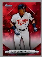 Yasser Mercedes [Red] Baseball Cards 2023 Bowman Sterling Prices