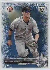 Brendan Rodgers [Blue Winter Wonderland] #THBRO Baseball Cards 2017 Topps Holiday Bowman Prices