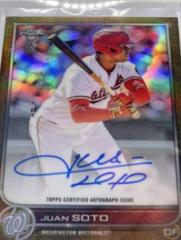 Juan Soto [Gold] Baseball Cards 2022 Topps Chrome Ben Baller Autographs Prices