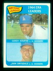 NL ERA Leaders [Koufax, Drysdale] #8 Baseball Cards 1965 Topps Prices