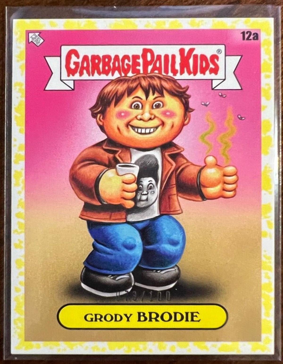 Grody BRODIE [Yellow] #12a Garbage Pail Kids X View Askew