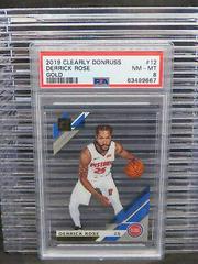 Derrick Rose [Gold] Basketball Cards 2019 Panini Clearly Donruss Prices