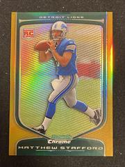 Matthew Stafford [Gold Refractor] #111 Football Cards 2009 Bowman Chrome Prices