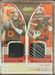 Baker Mayfield, Nick Chubb Football Cards 2019 Panini Absolute Cleat Combos Prices