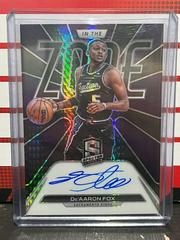 De'Aaron Fox [Asia] Basketball Cards 2021 Panini Spectra In The Zone Autographs Prices