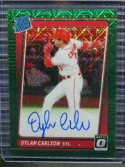 Dylan Carlson [Green Mojo] #RRS-DC Baseball Cards 2021 Panini Donruss Optic Rated Rookie Signatures Prices
