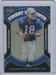 Peyton Manning [Black Refractor] #VFM-PM Football Cards 2007 Topps Finest Moments Prices