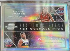 Zion Williamson, LeBron James Basketball Cards 2019 Panini Contenders Optic Historic Picks Prices