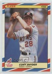 Cory Snyder #37 Baseball Cards 1988 Fleer Superstars Prices