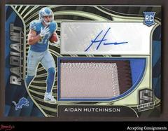 Aidan Hutchinson Football Cards 2022 Panini Spectra Radiant Rookie Patch Signatures Prices